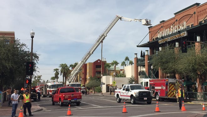 A fire in a pizza oven spread to the ventilation system at Gordon Biersch Brewery Restaurant, 420 S. Mill Ave., Tempe, according to the Tempe Fire Department. No injuries were repoerted in the Oct. 27, 2016, fire.