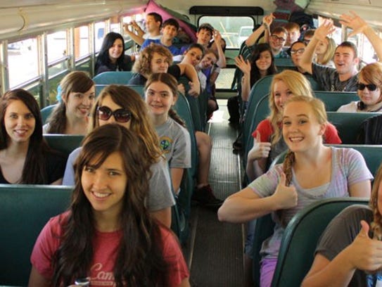 AHA students get ready for a recent school outing.