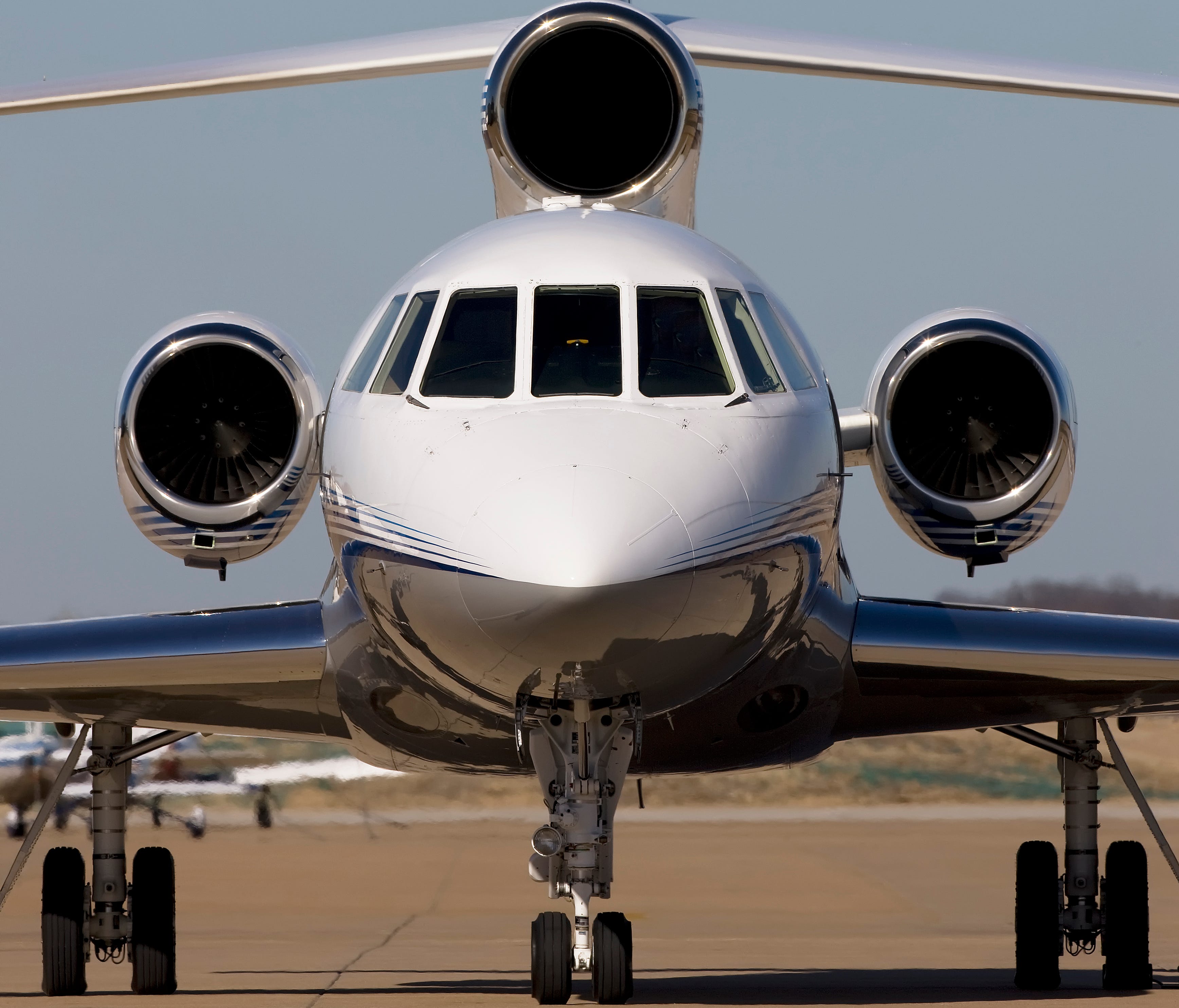 Falcon 7X Business Jet on the Ramp.