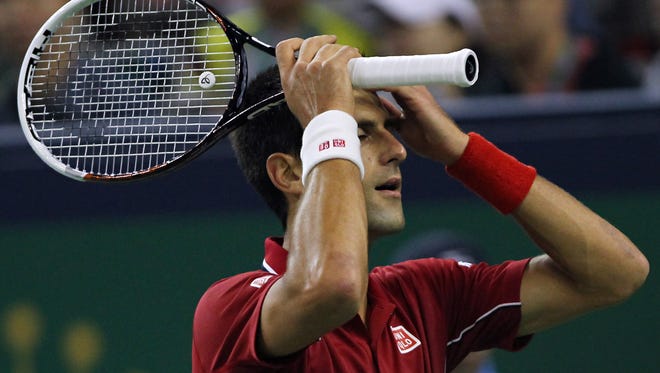 Novak Djokovic fell to Roger Federer at the Shanghai Masters on Saturday.
