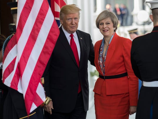 President Trump British Prime Minister Theresa May