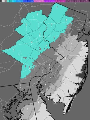 Coastal areas will see only a dusting of snow Monday, Feb. 15 before precipitation turns to rain, according to the National Weather Service.