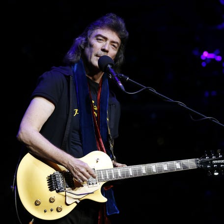 British guitarist Steve Hackett performs on stage on September 19, 2015 in Monaco.