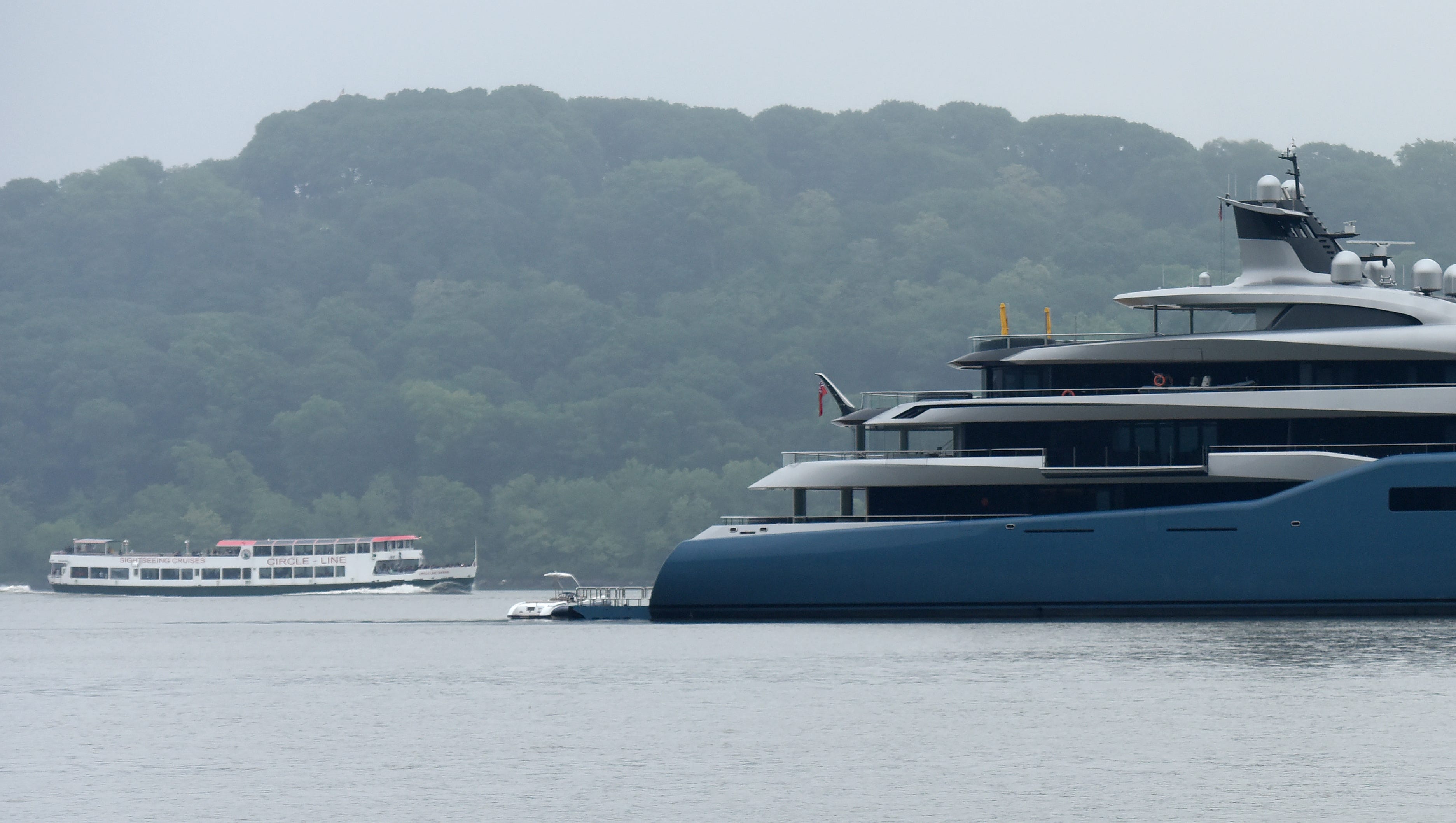 British Billionaire Joe Lewis Giant Yacht Is Anchored Near Fort Lee