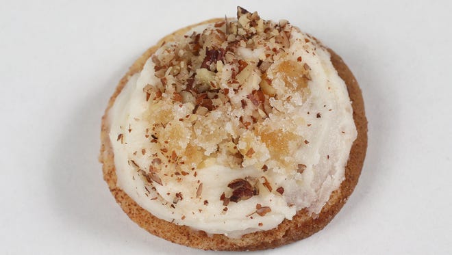 Gingerbread, snickerdoodles, orange, Jameson, ginger and pecans combine in this delicious two-tone cookie.