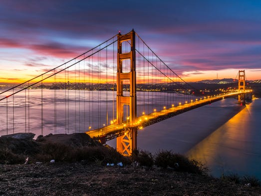 San Francisco's Golden Gate Bridge.