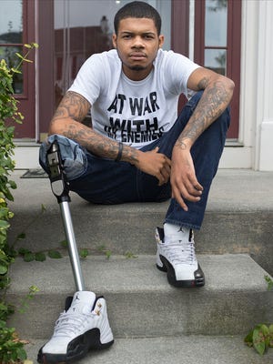 College student Chris  was struck four times in his car when a neighborhood acquaintance was trying to rob him. Harris lost a leg from the shooting in New Castle, Delaware in 2015.