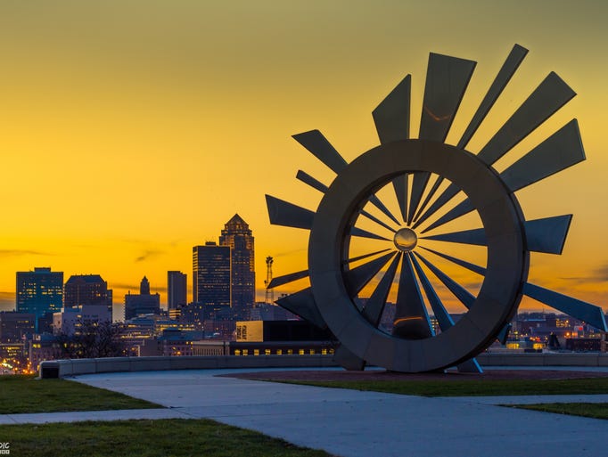 Downtown Des Moines.