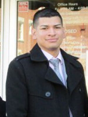 Jonathan Mosquera is pictured at the time he joined the Newburgh police department, in 2015.