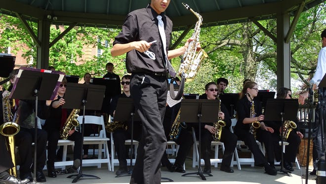 The River View High School Jazz Band will perform at noon Wednesday on Courtsquare during the upcoming Dogwood Youth Arts Celebration.