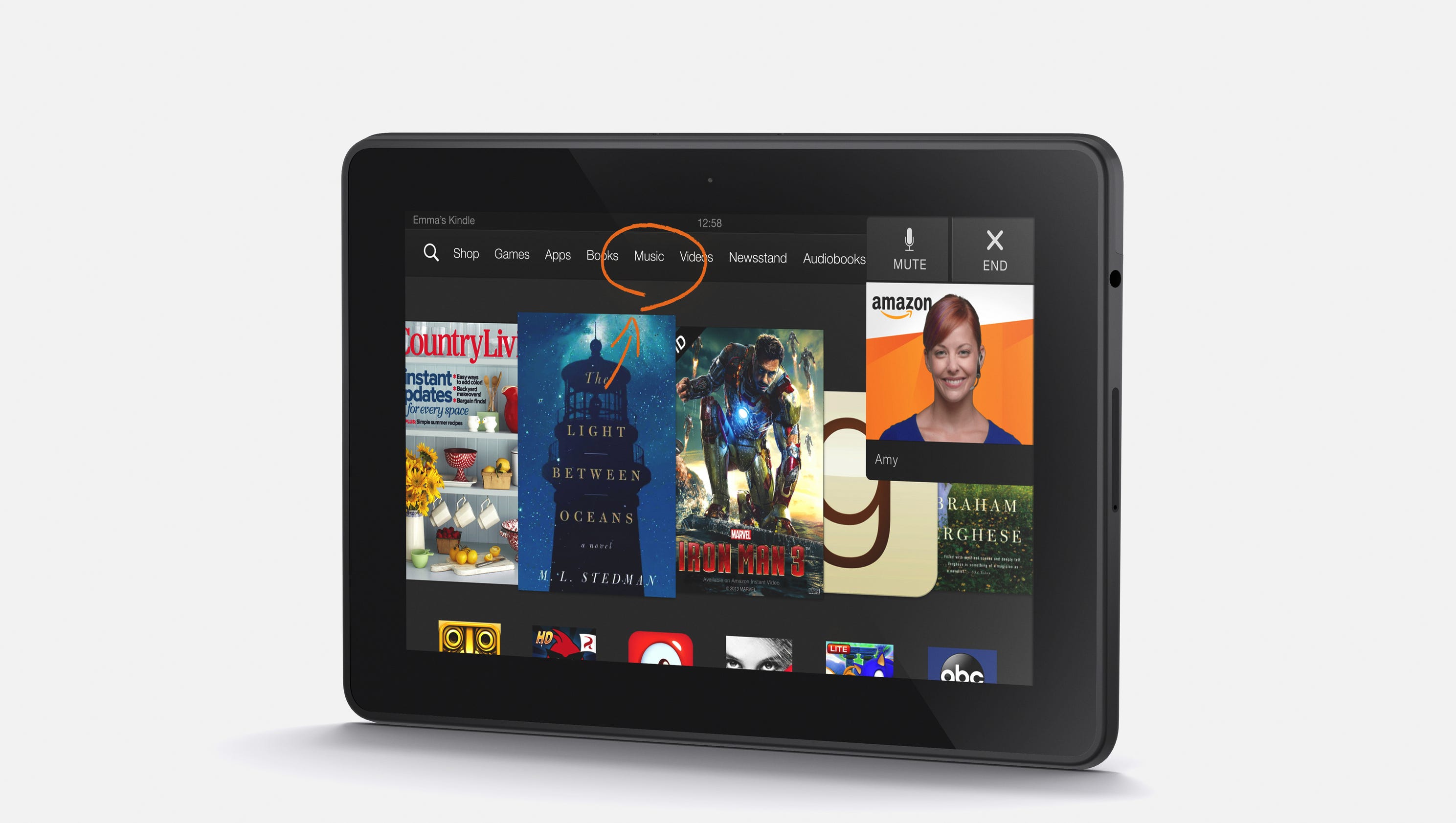 Kindle Fire HDX comes with free Mayday tech support picture