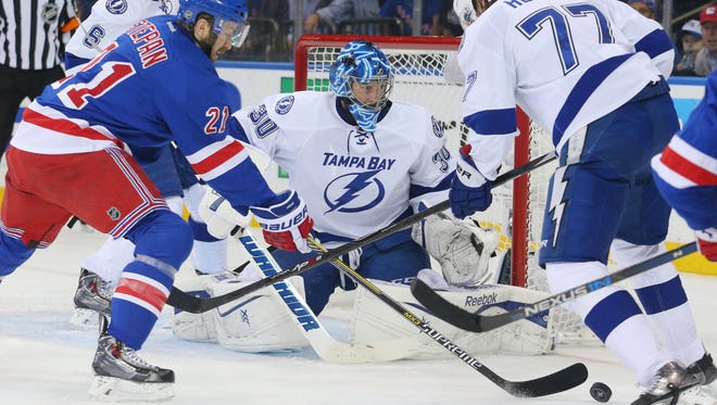 Lightning goalie Ben Bishop (30) is the first goalie ever with shutouts in each of his first two Game 7 starts, and just the third ever with two Game 7 shutouts in the same playoff year.