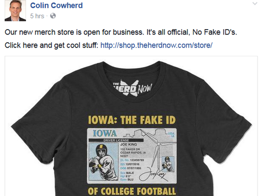 colin cowherd t shirt