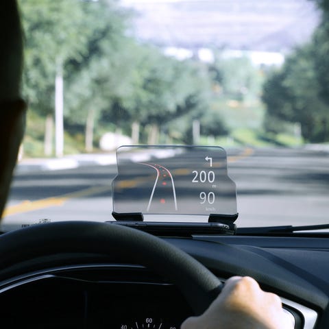 A head-up display or heads-up display (also known...
