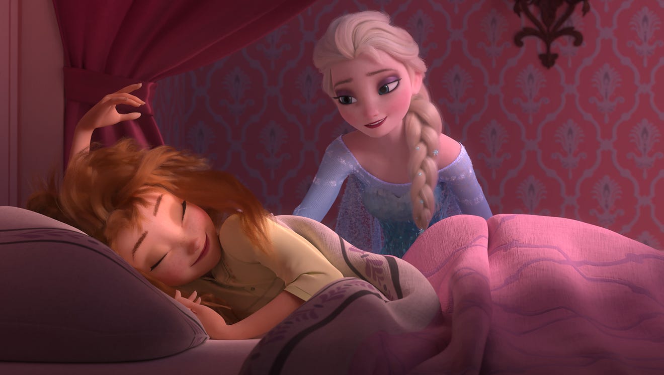 Anna (voiced by Kristen Bell) wakes up to a very special birthday party hos...