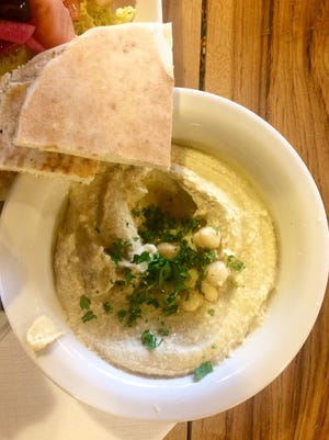 Hummus at Levant Mediterranean Restaurant.