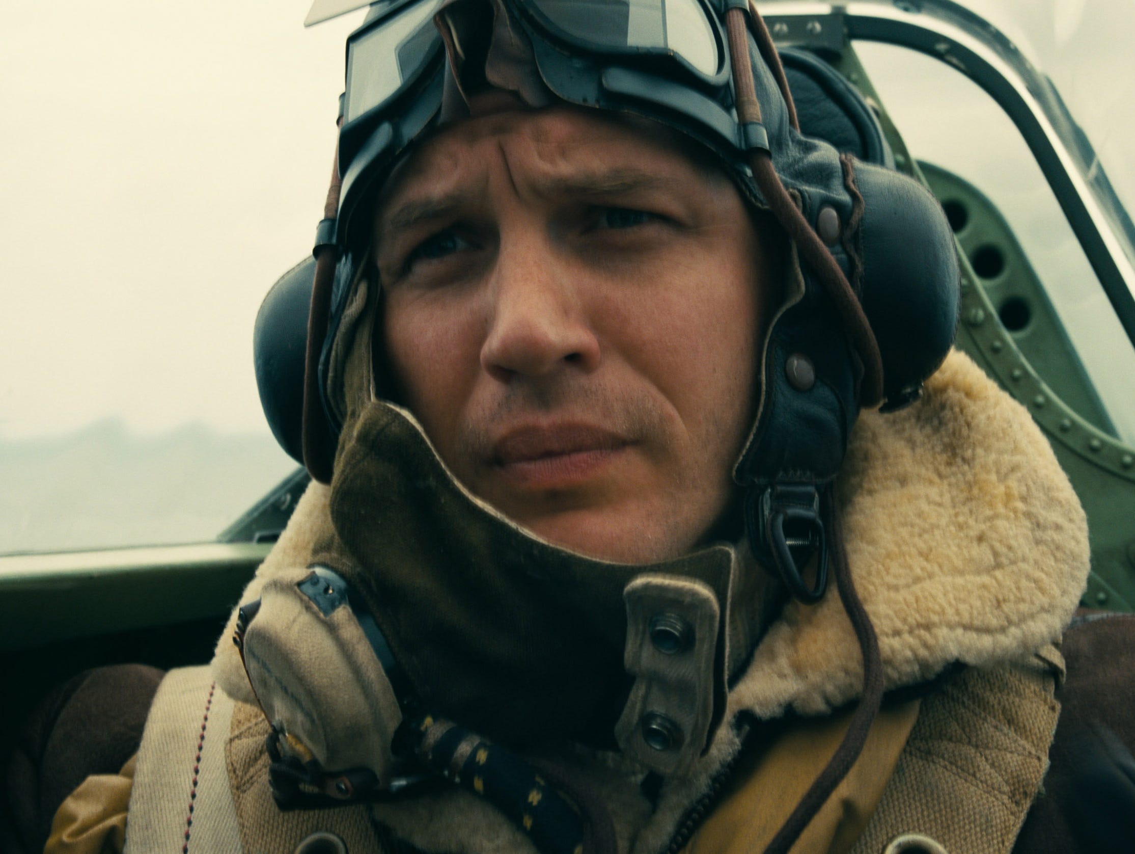 Tom Hardy stars as the pilot of a Royal Air Force Spitfire in 'Dunkirk.'