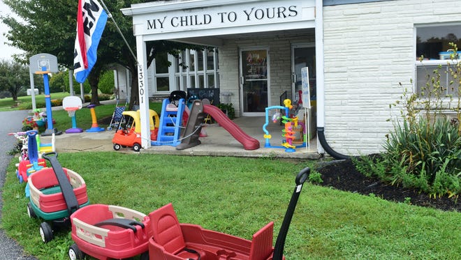 My Child to Yours consignment shop is located at 3301 Lincoln Way East, Fayetteville.