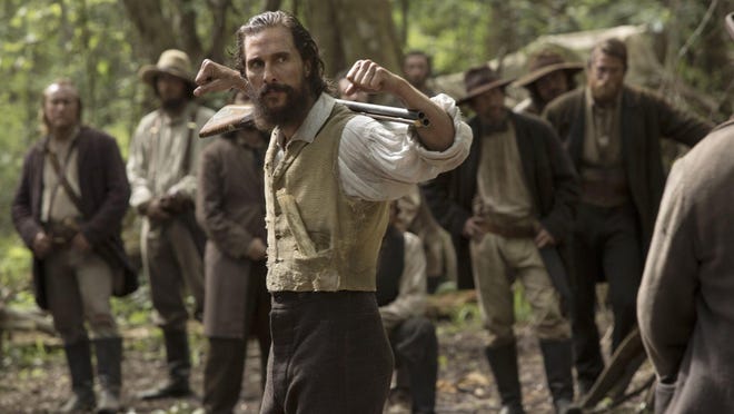 Matthew McConaughey stars in “Free State of Jones.” The movie is playing at Regal West Manchester Stadium 13, Frank Theatres Queensgate Stadium 13 and R/C Hanover Movies.