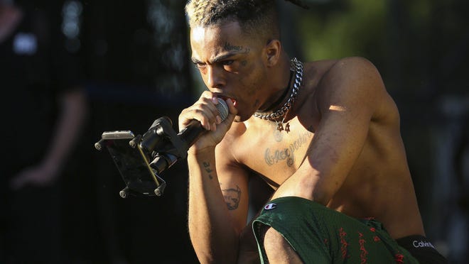XXXTentacion performs during the second day of the Rolling Loud Festival in downtown Miami on Saturday, May 6, 2017. (Matias J. Ocner/Miami Herald/TNS)
