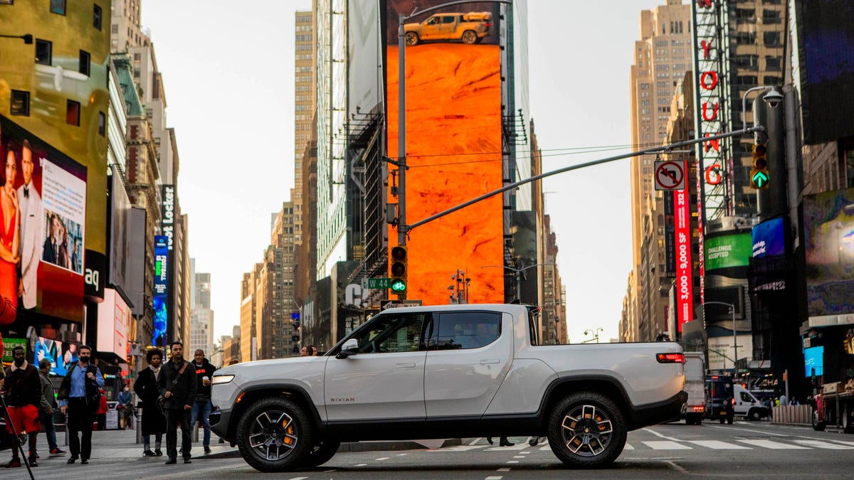 Rivian shares listed publicly on the Nasdaq on Nov. 10, 2021.