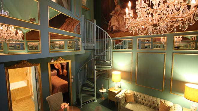 The Amadeus’ Bride suite at The Roxbury Motel is opulence, defined.