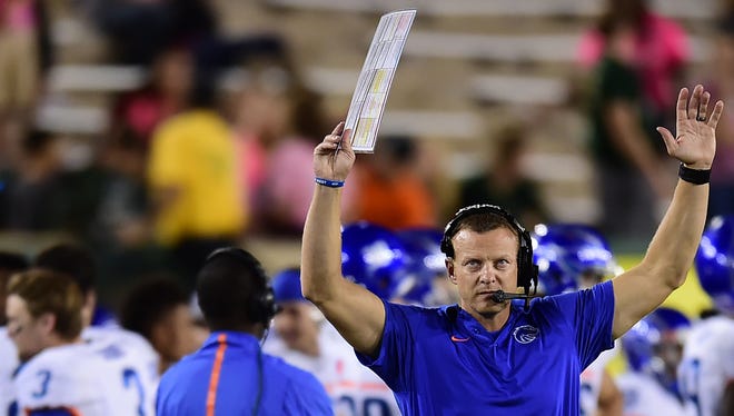 Coach Bryan Harsin and the Boise State Broncos are the favorites to win the Mountain West's Mountain Division in 2016.