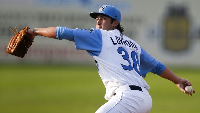 Blue Rocks pitcher Zach Lovvorn started the team's season opener against the Potomac Nationals at Frawley Stadium on Thursday. The Blue Rocks lost 6-1.