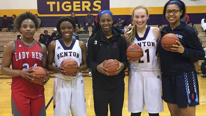 Named to the Trak1 All-Tournament team were Destiny Rice of North Caddo, Qua Chambers of Benton (MVP), Tiara Young of Evangel, Emily Ward of Benton and Chelsea Johnson of Loyola.