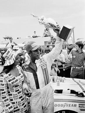 David Pearson, celebrating at Daytona International