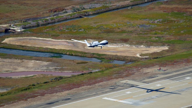 FILE PHOTO An MQ-4C Triton Unmanned Aircraft landed at Naval Base Ventura County.