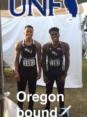 Demons’ freshman Micah Larkins and sophomore Amir James punched tickets for the national meet in Eugene, Ore.