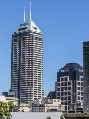 <strong>Indiana: Salesforce Tower</strong><br />
<strong>&bull; City:&nbsp;</strong>Indianapolis<br />
<strong>&bull; Height</strong>&nbsp;701 feet<br />
<strong>&bull; Floors:</strong>&nbsp;49<br />
<strong>&bull; Building type</strong>:&nbsp;Office<br />
<strong>&bull; Completed in:&nbsp;</strong>1990