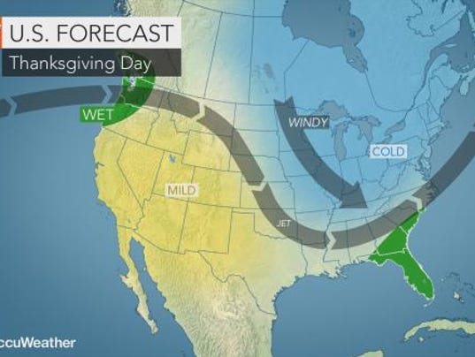 Thanksgiving weather forecast
