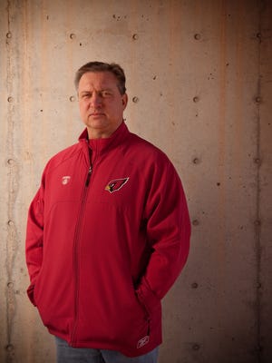 Ron Wolfley (cq) poses for a portrait at the Arizona Cardinals training complex in Tempe, AZ on Monday, January 4, 2010. Photo by Michael McNamara / The Arizona Republic