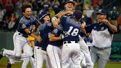 Red Land players celebrate during their 2015 run to the Little League World Series title game. Youth players in the Red Land area will no longer be affiliated with Little League Baseball. Instead, they will be affiliated with Cal Ripken Baseball. John A. Pavoncello - jpavoncello@yorkdispatch.com.