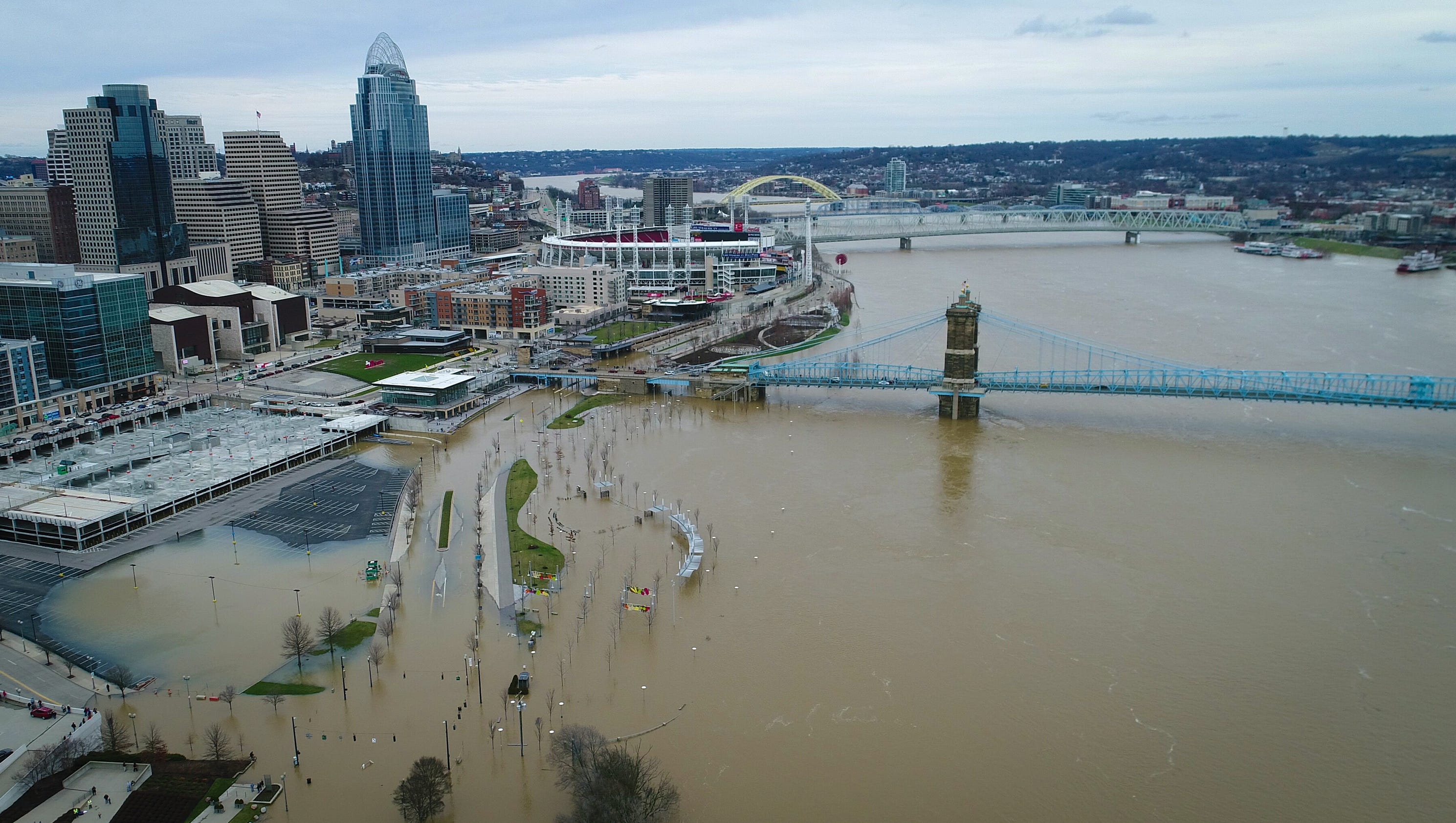 Cincinnati traffic Flooding still impacting roads on Wednesday
