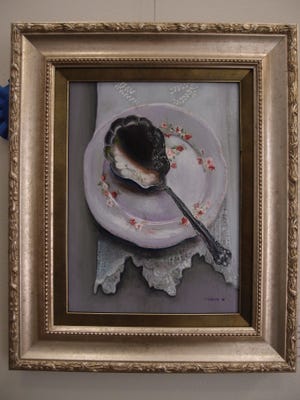 Teresa Osburn's painting, “Memories of Bygone Days," won Best of Show at the Zions Staircase Gallery's current exhibit.