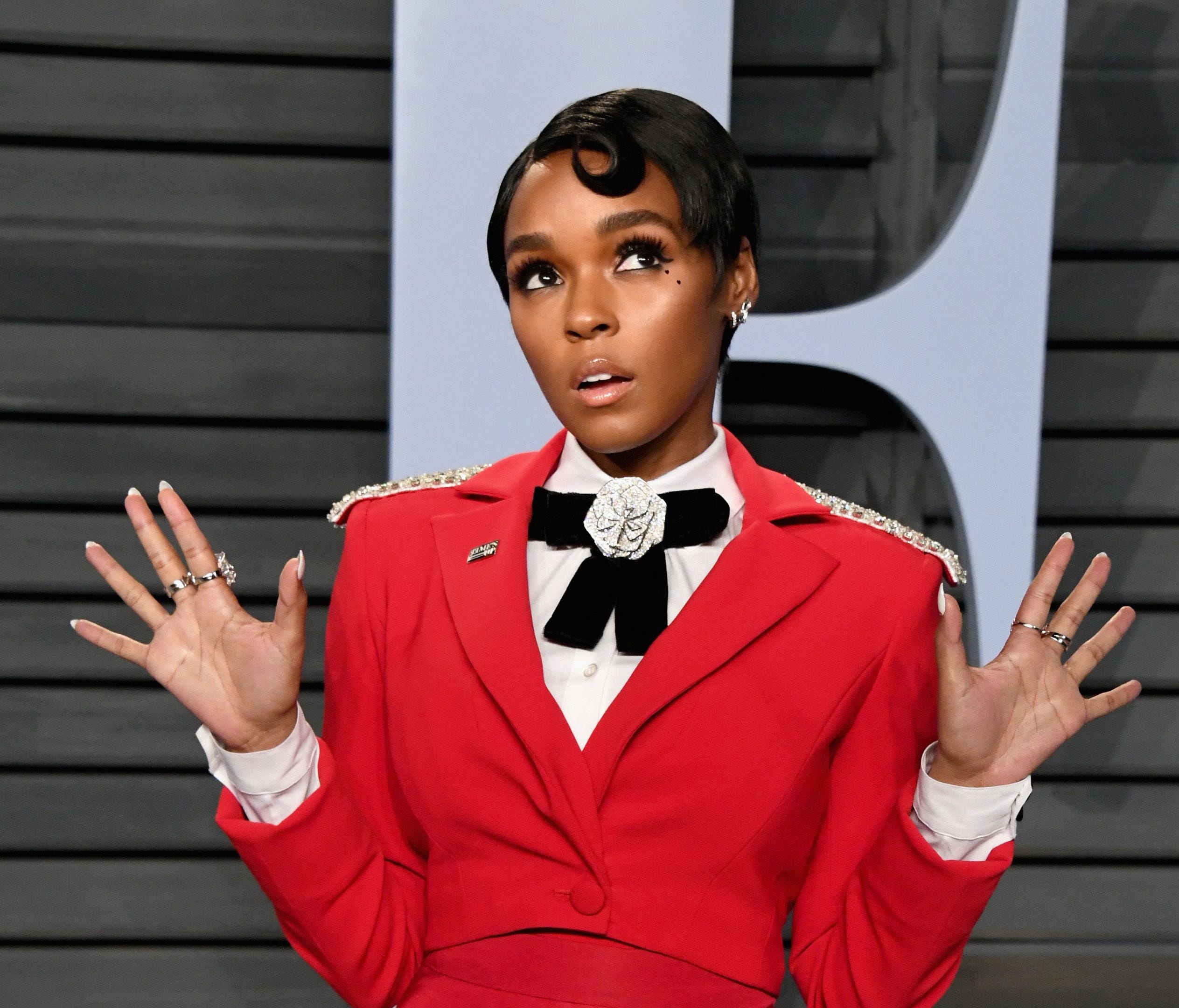 Janelle Monae attends the 2018 Vanity Fair Oscar Party.