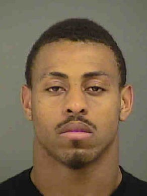 Carolina Panthers defensive end Greg Hardy was arrested in Charlotte, N.C., on May 13, 2014. for assault on a female and communicating threats.