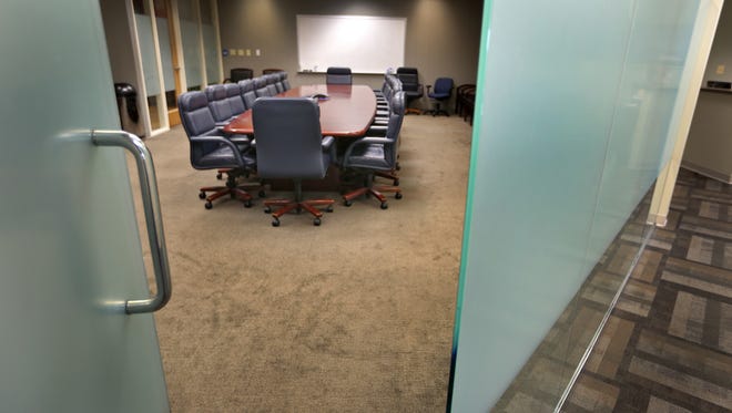 A corporate board room.