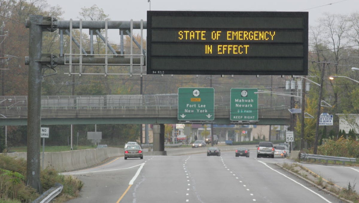 Hurricane Sandy state of emergency declared new jersey