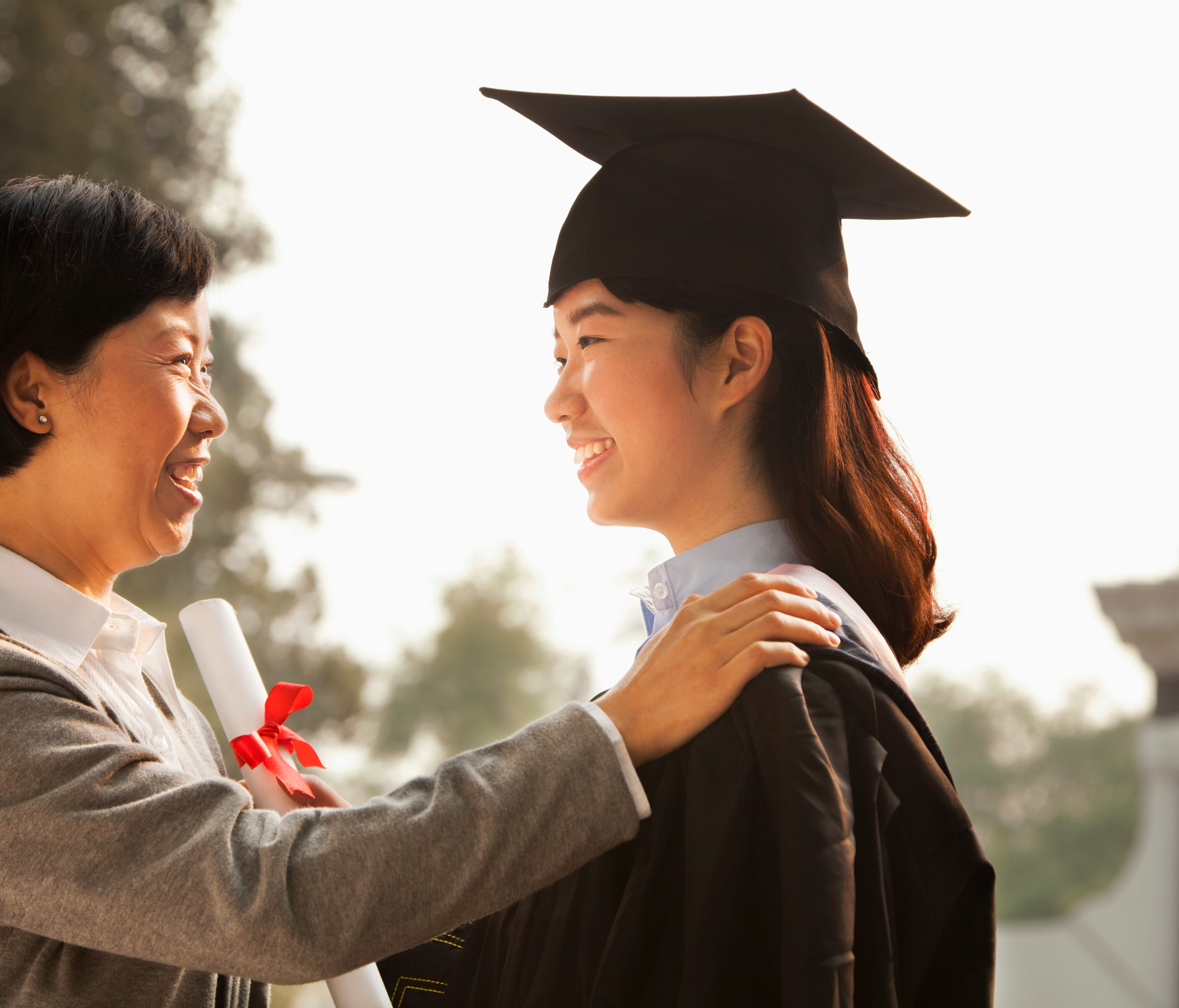 The proud mother of a college graduate