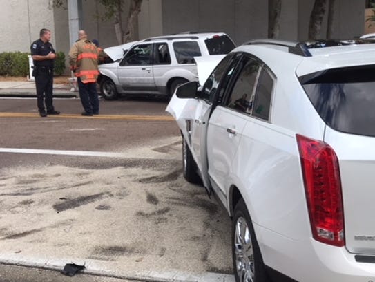 A four-car crash shortly after 11:30 a.m. closed Dr. Martin Luther King Jr. Boulevard west of Monroe Street.