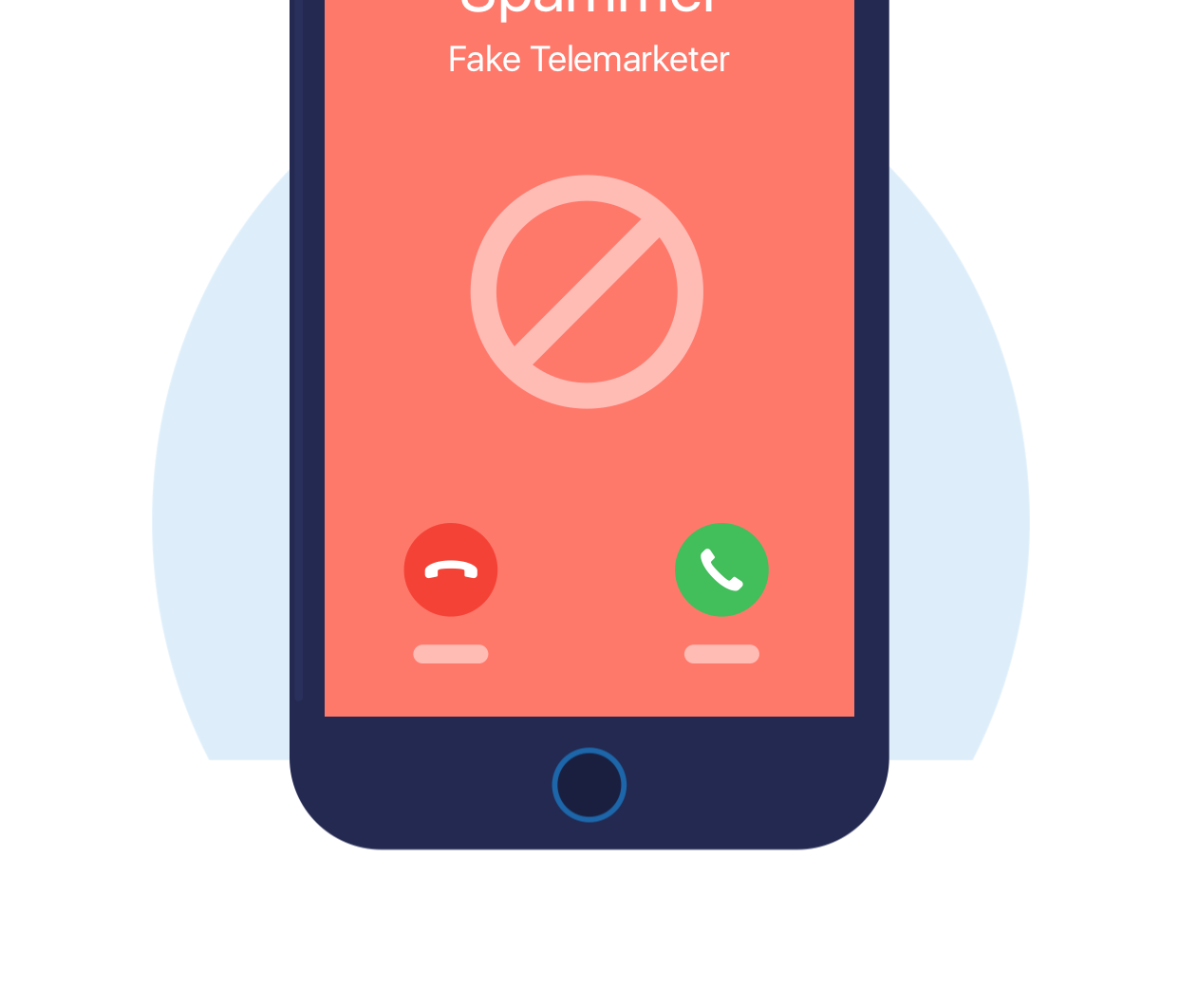 What a blocked caller looks like on TrueCaller.