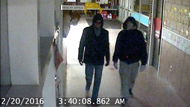 Deputies are looking for these two men in the Feb. 20 burglary at a Union-Endicott school building.