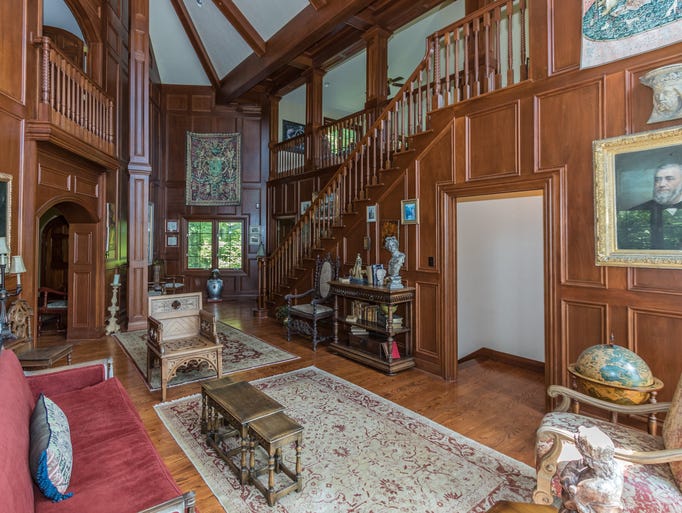 The home has two staircases leading to separate wings