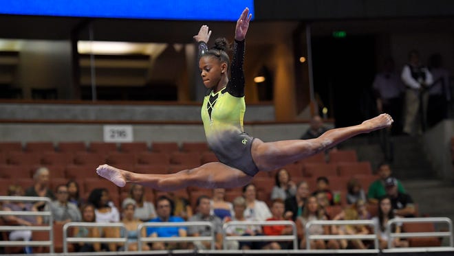 York County's Trinity Thomas will compete in the U.S. Gymnastics Championships this weekend in Boston. AP FILE PHOTO