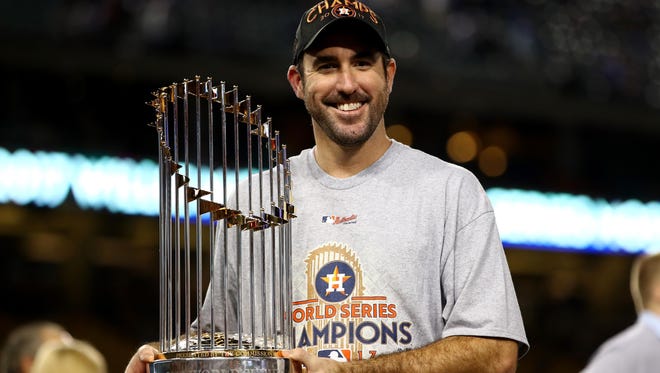 Justin Verlander signed a two-year, $66-million extension with the Astros.