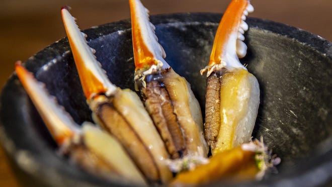 Blue crab claws with roasted sotol butter is one of the dishes that makes Hestia such an exciting restaurant.